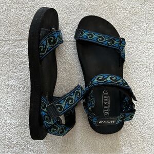 Old Navy Rare Vintage Teva-style Velcro Strap Sandals 8.5
